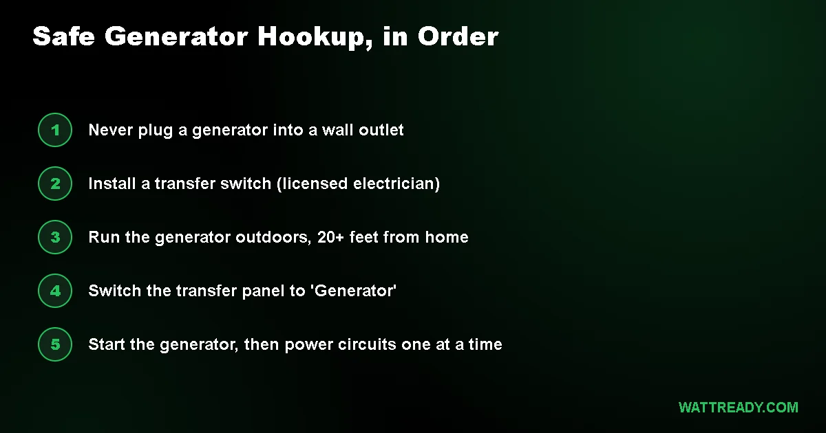 How to Safely Connect a Generator to Your House (Transfer Switch Guide)