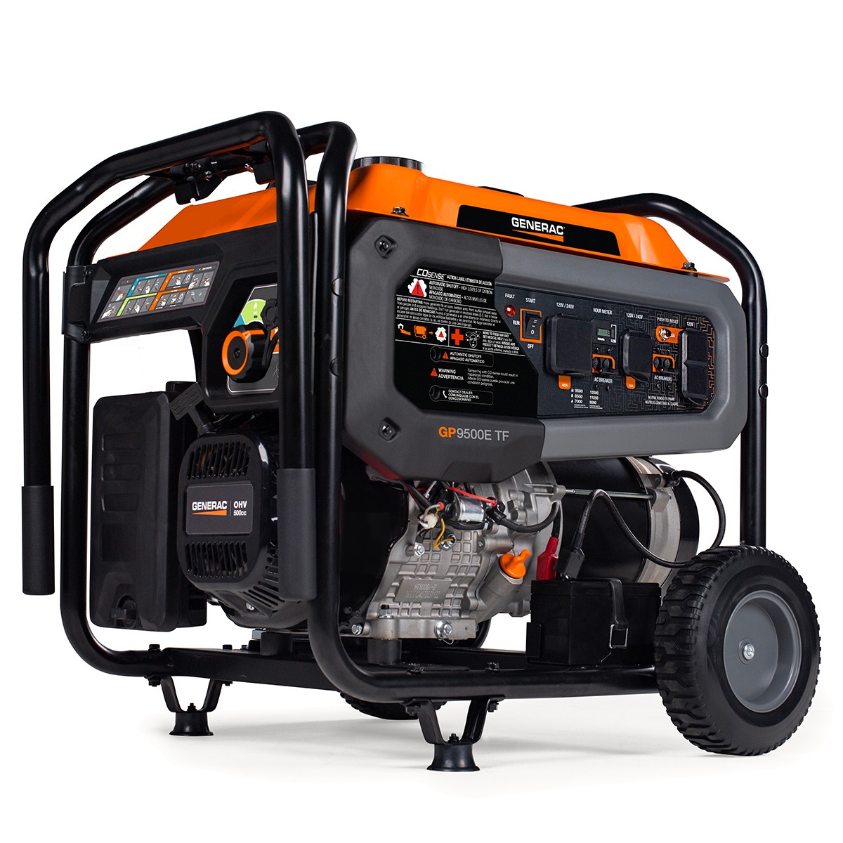 Generac GP9500E TF Tri-Fuel Portable Generator (12,500 Starting Watts)