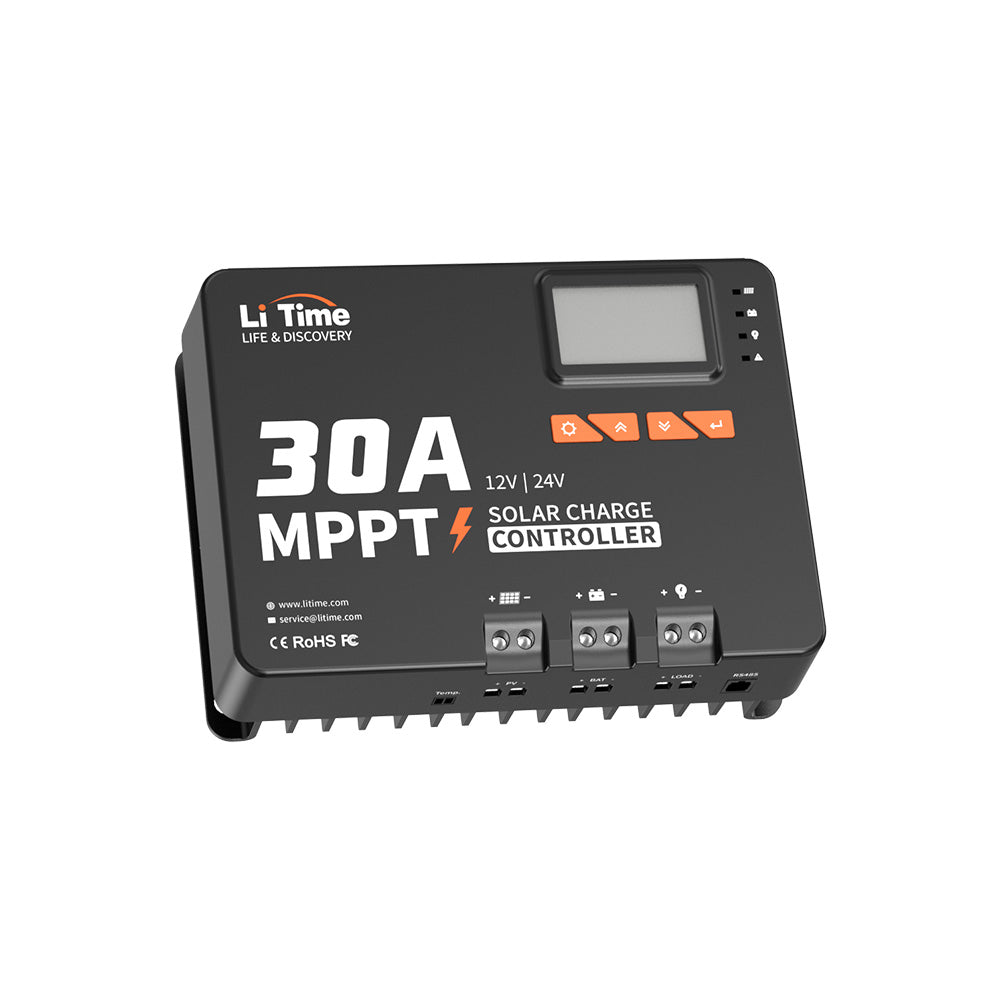 LiTime 12V/24V 30A MPPT Solar Charge Controller