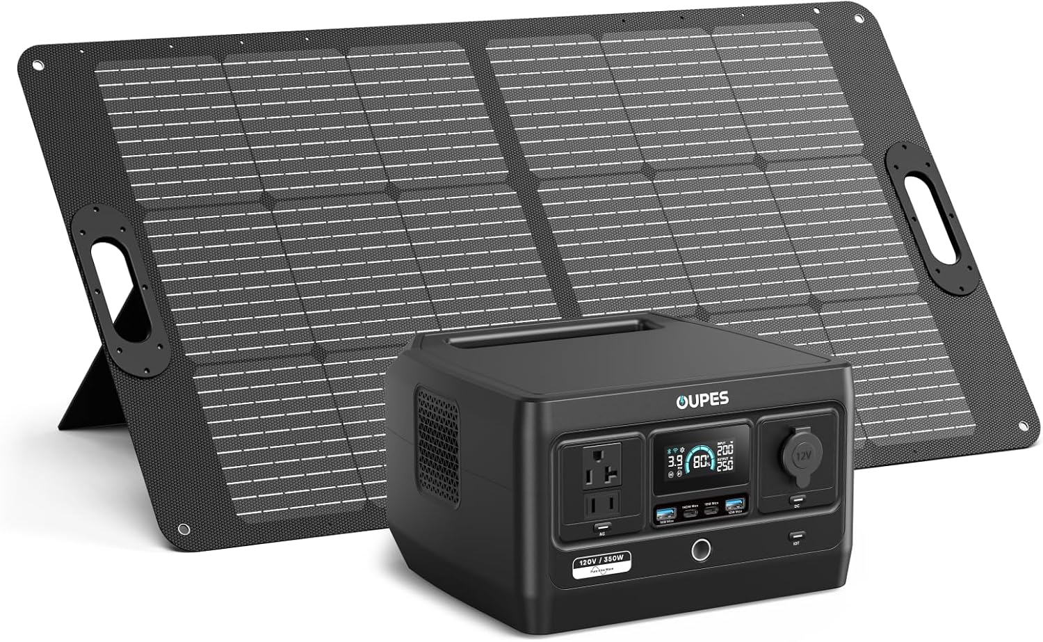 OUPES Exodus 350 Solar Generator Kit (100W Panel Included)
