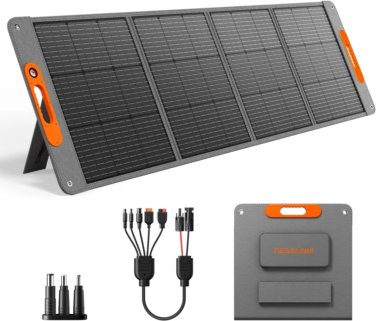 TWELSEAVAN 200W Portable Solar Panel